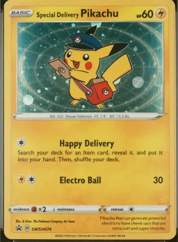 Special Delivery Pikachu-Holo