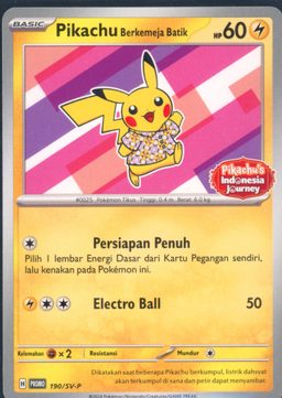 Pikachu in Batik Shirt